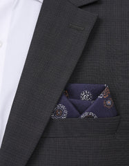 Purple Geometric Pocket Square