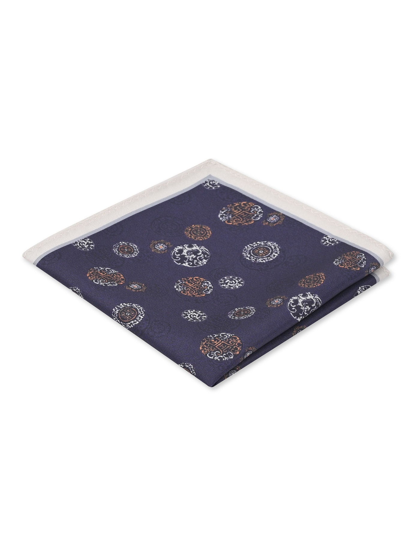 Purple Geometric Pocket Square