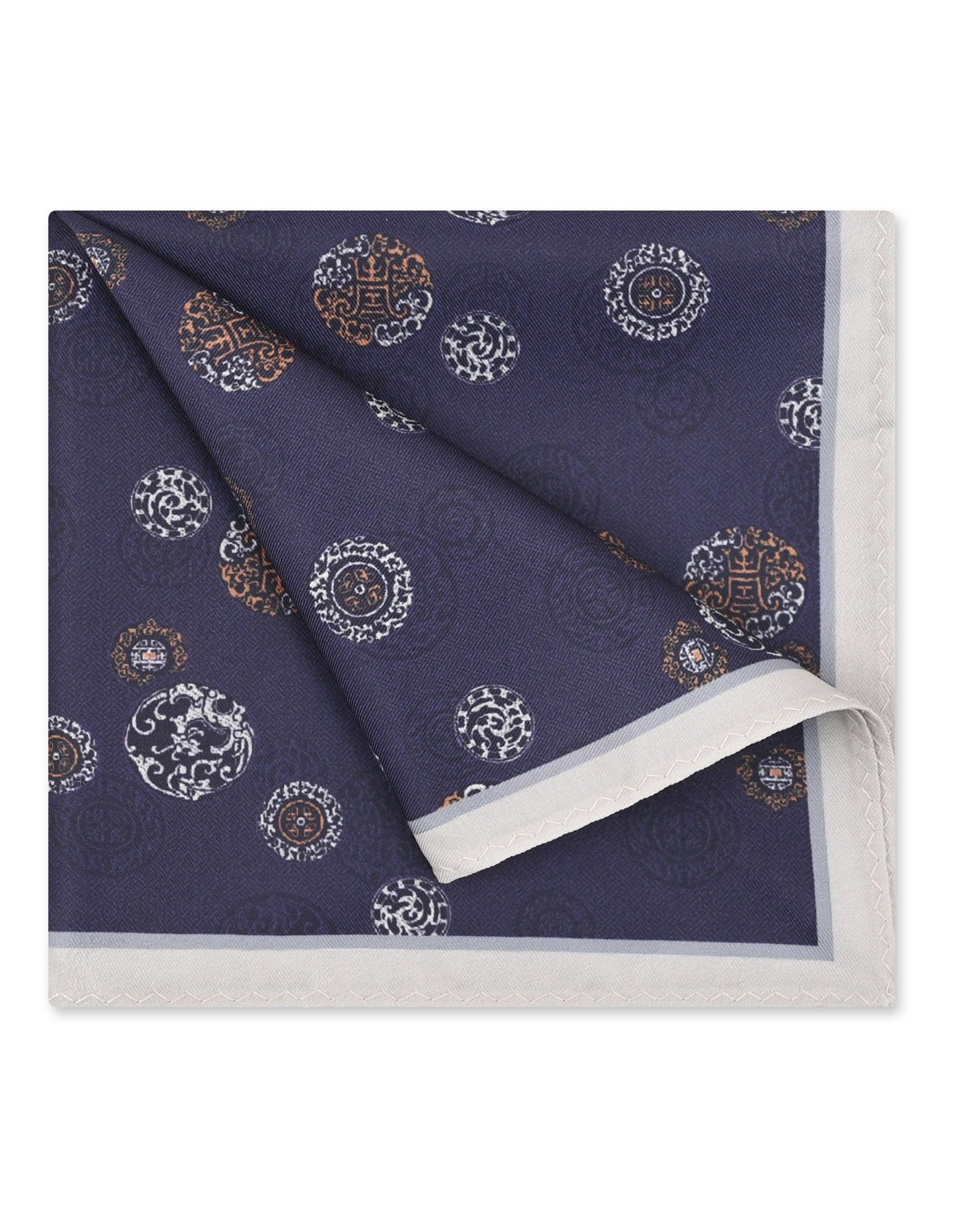 Purple Geometric Pocket Square