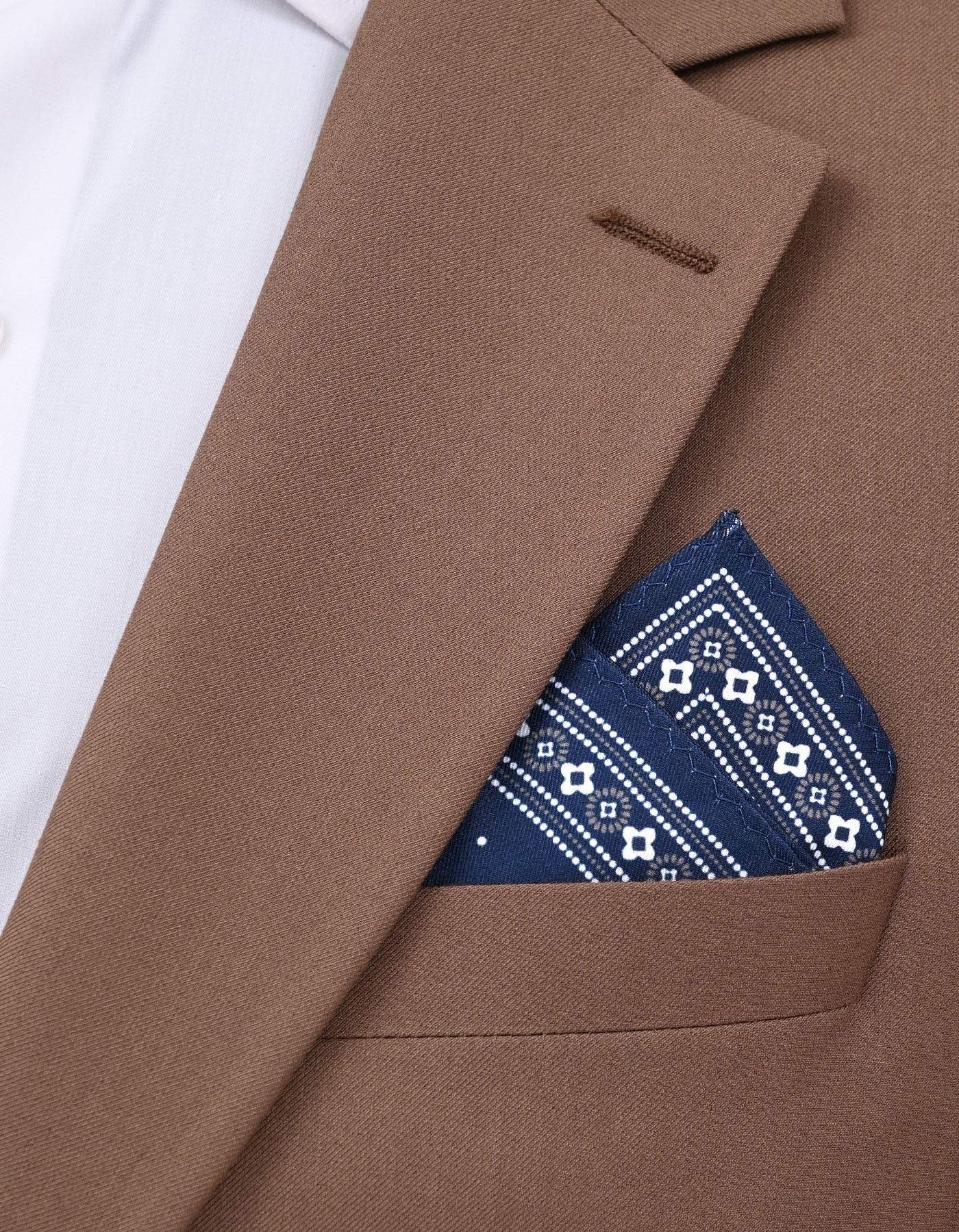 Navy Dotted Pocket Square