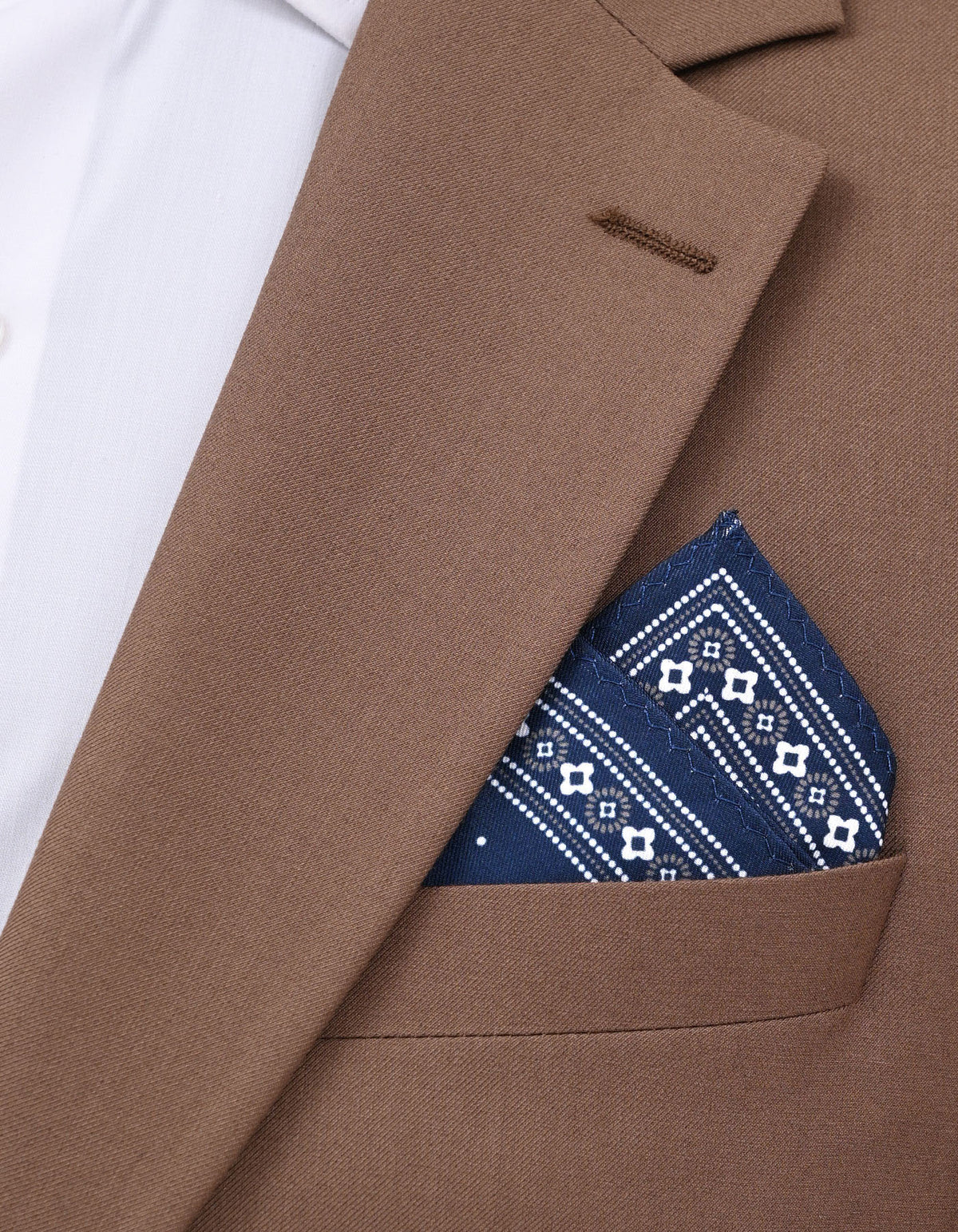 Navy Dotted Pocket Square