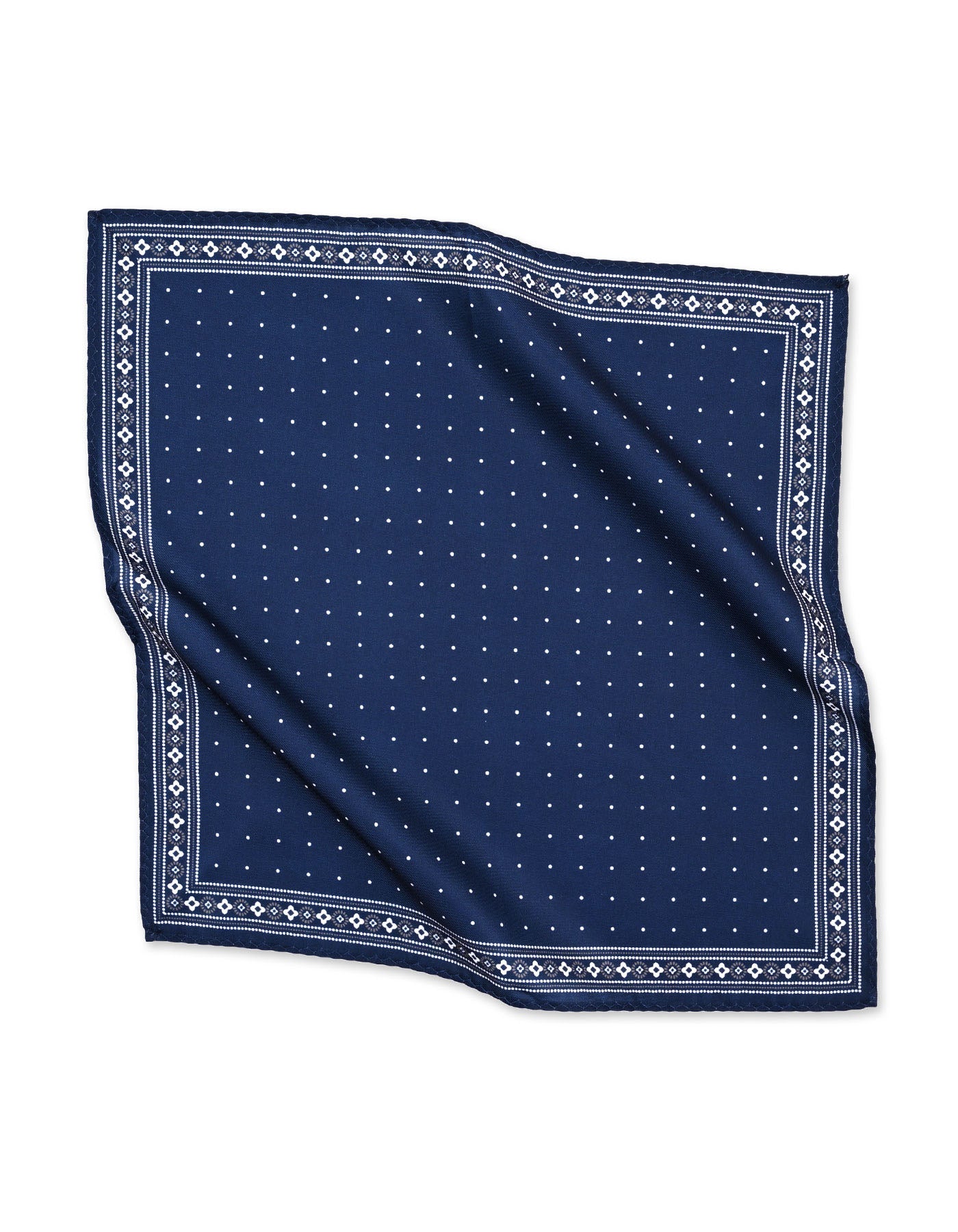 Navy Dotted Pocket Square