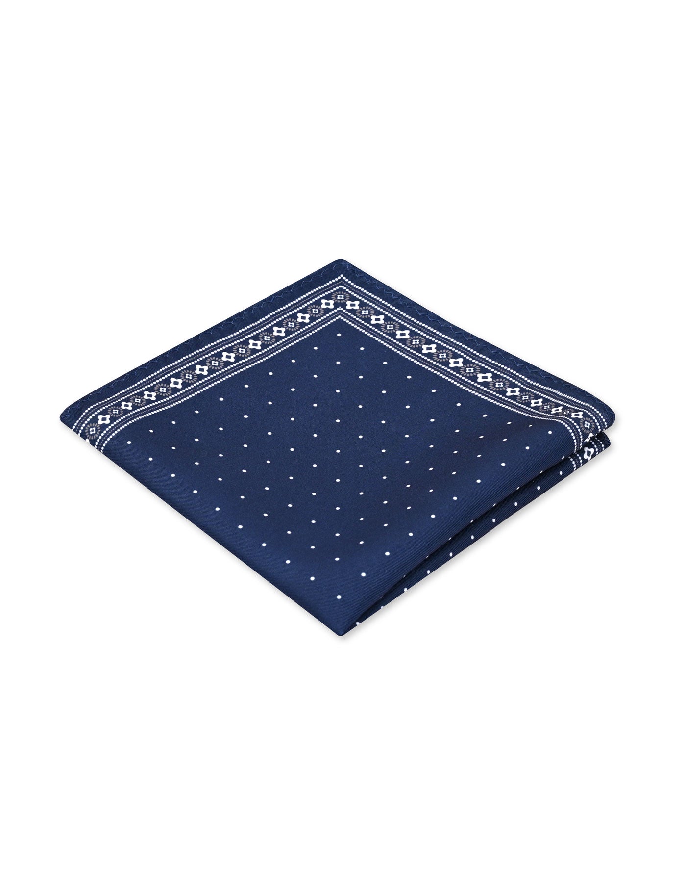 Navy Dotted Pocket Square