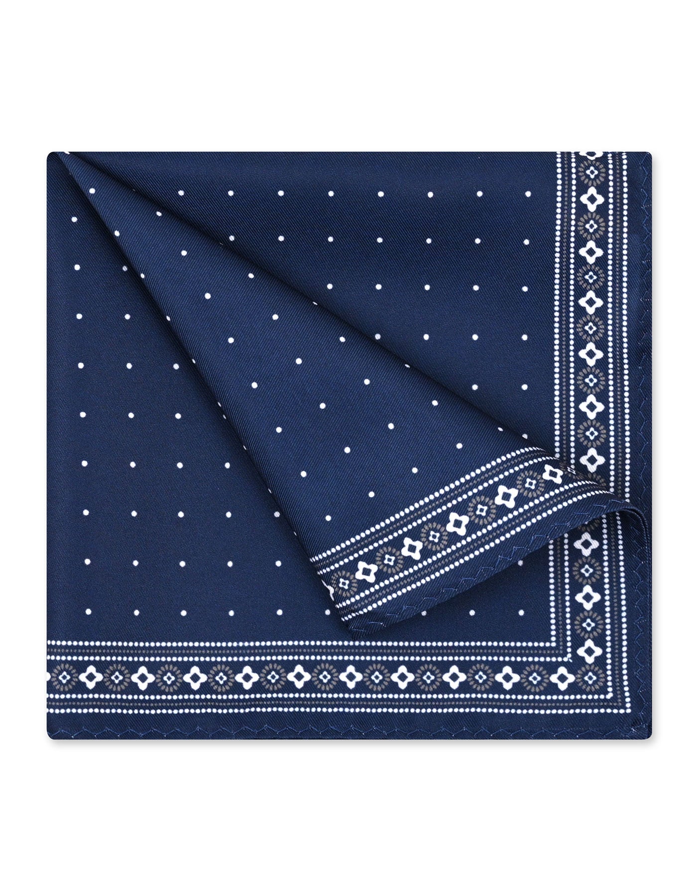 Navy Dotted Pocket Square
