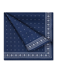 Navy Dotted Pocket Square