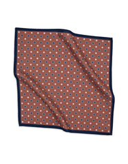 Brown Floral Pocket Square