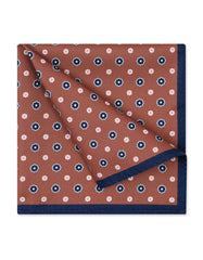 Brown Floral Pocket Square