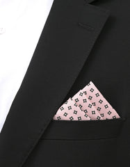 Peach Geometric Pocket Square