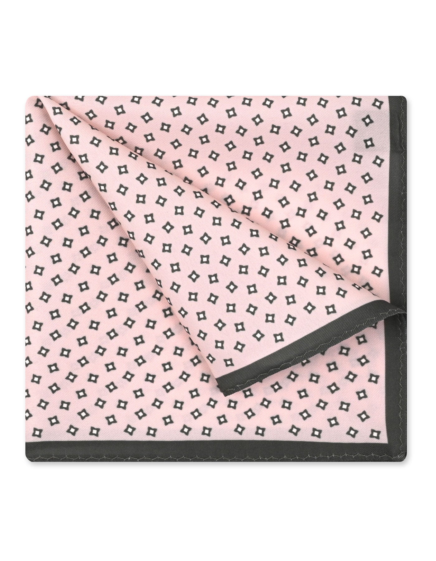 Peach Geometric Pocket Square