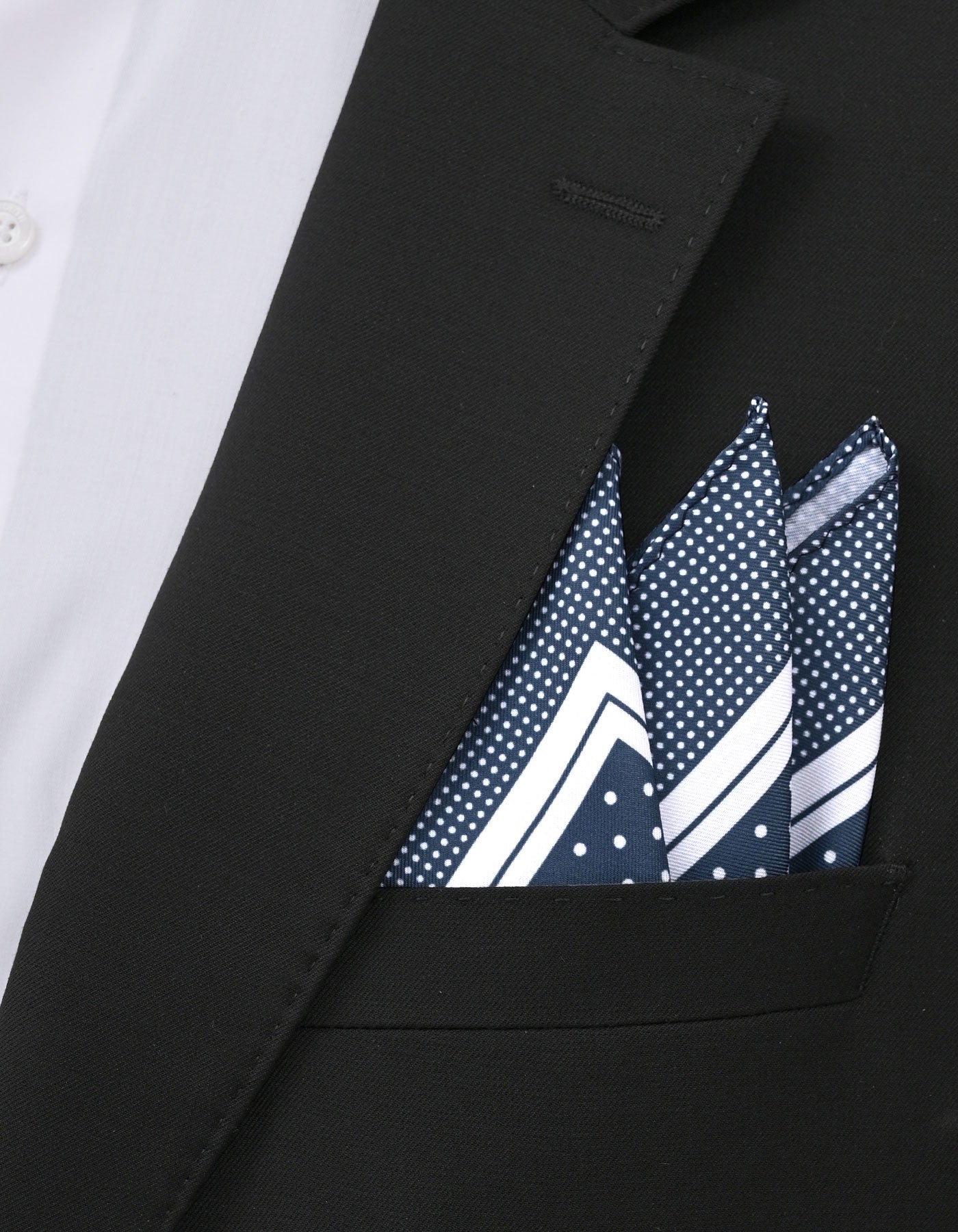 Grey Dotted Pocket Square