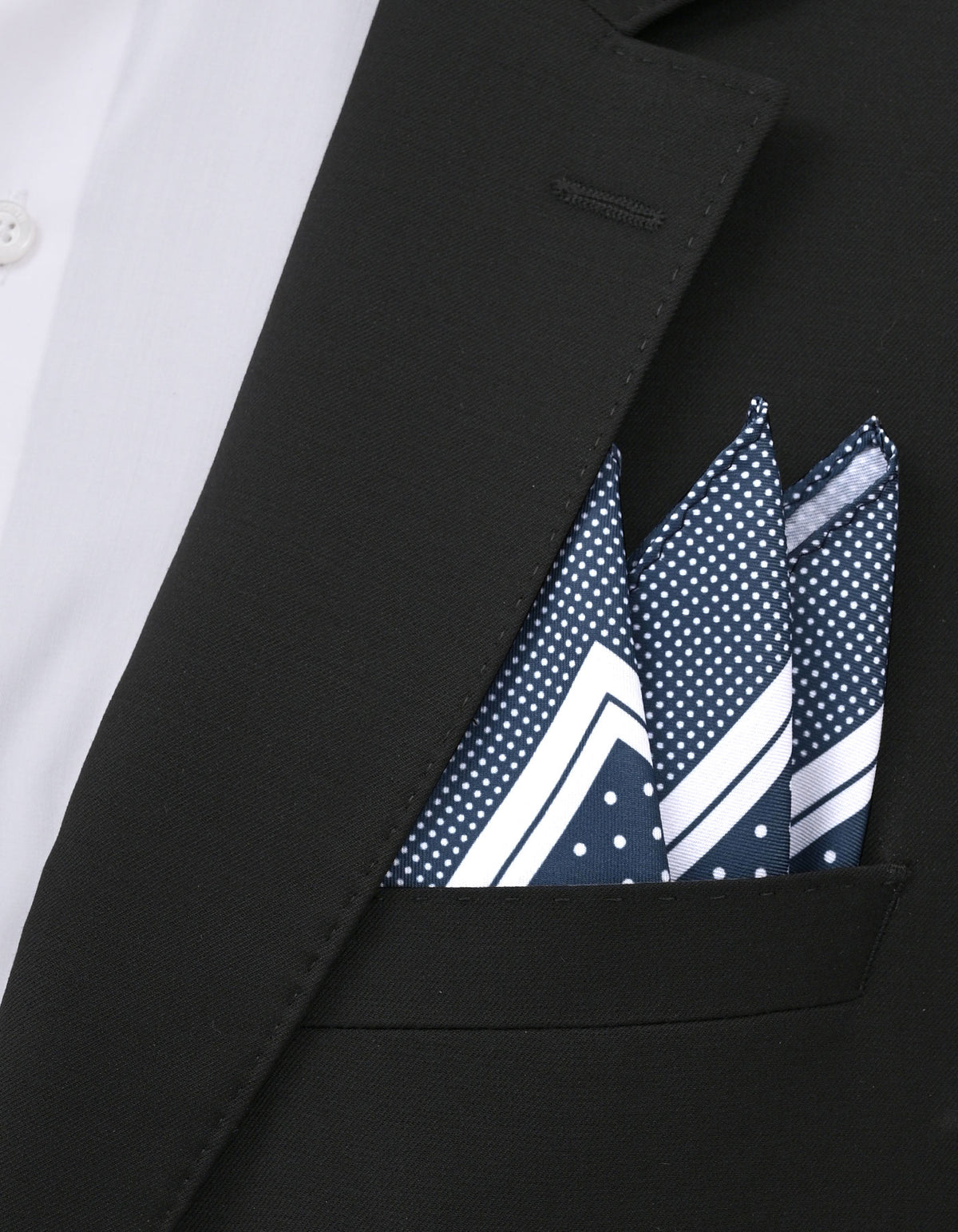 Grey Dotted Pocket Square