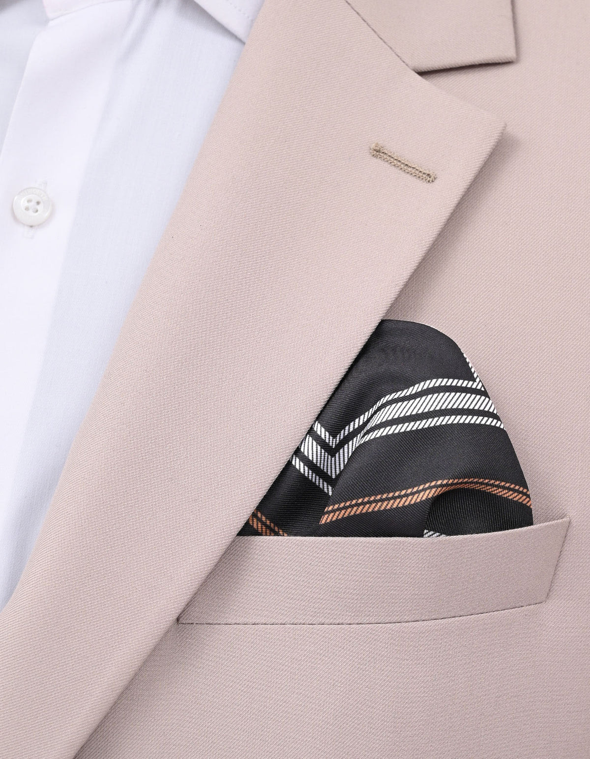 Chocolate Stripe Pocket Square
