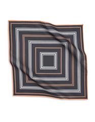 Chocolate Stripe Pocket Square