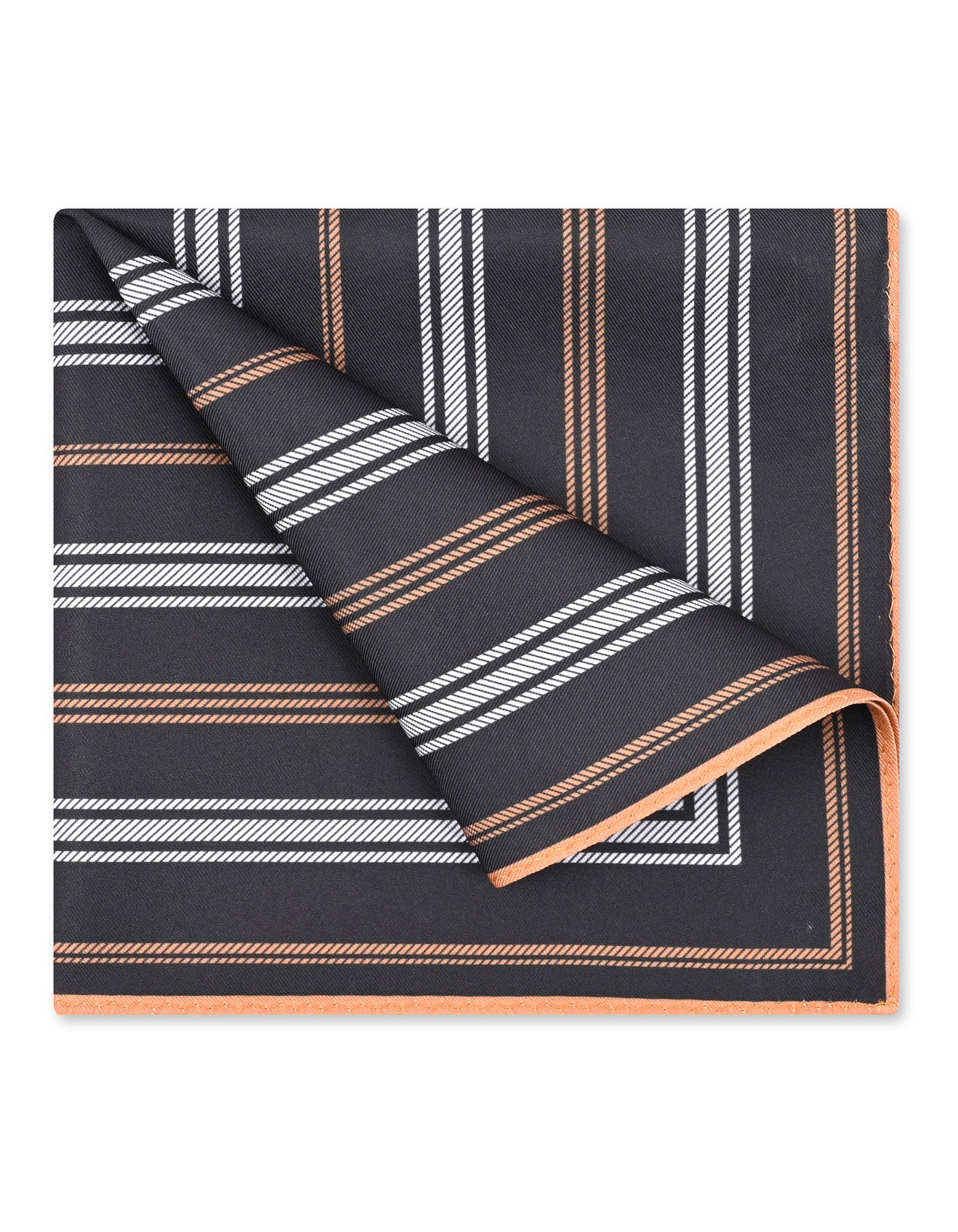 Chocolate Stripe Pocket Square