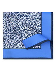 Blue Floral Pocket Square
