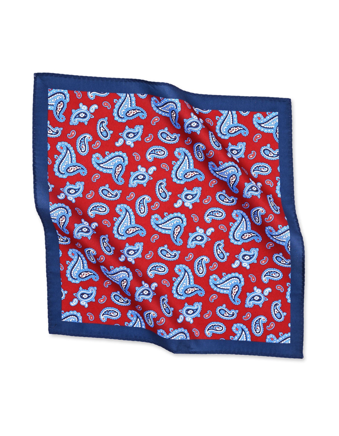 Red Paisley Pocket Square