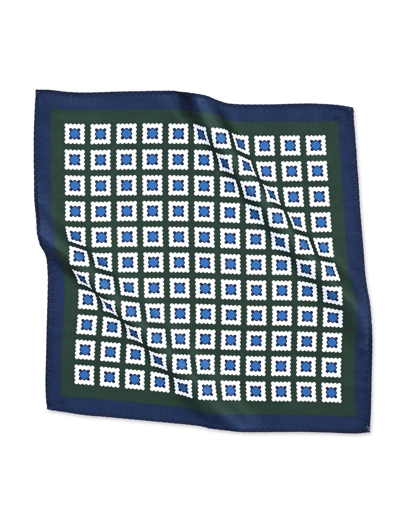 Green Geometric Pocket Square