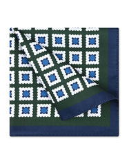 Green Geometric Pocket Square