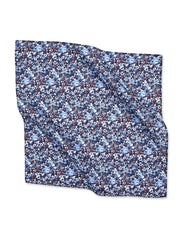 Blue Floral Pocket Square