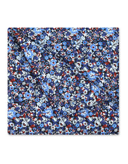 Blue Floral Pocket Square