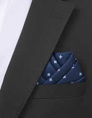 Navy Dotted Pocket Square