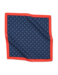 Navy Dotted Pocket Square