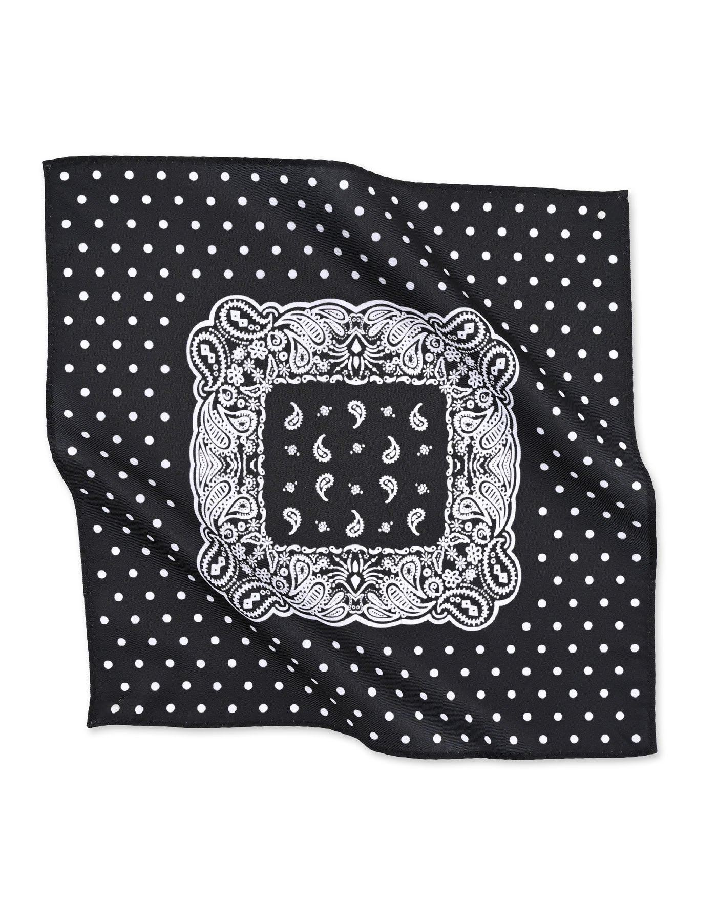 Black Paisley Pocket Square