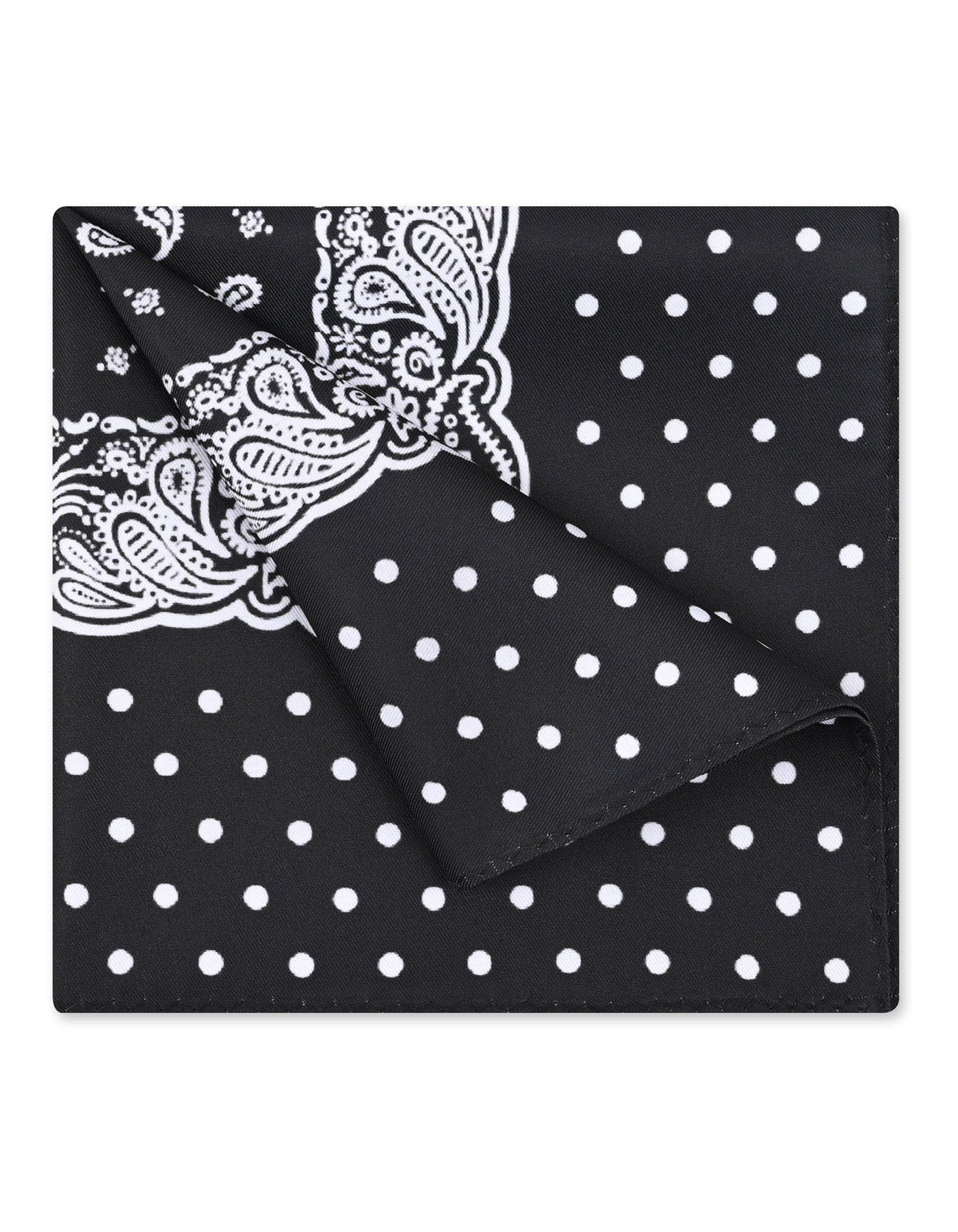 Black Paisley Pocket Square