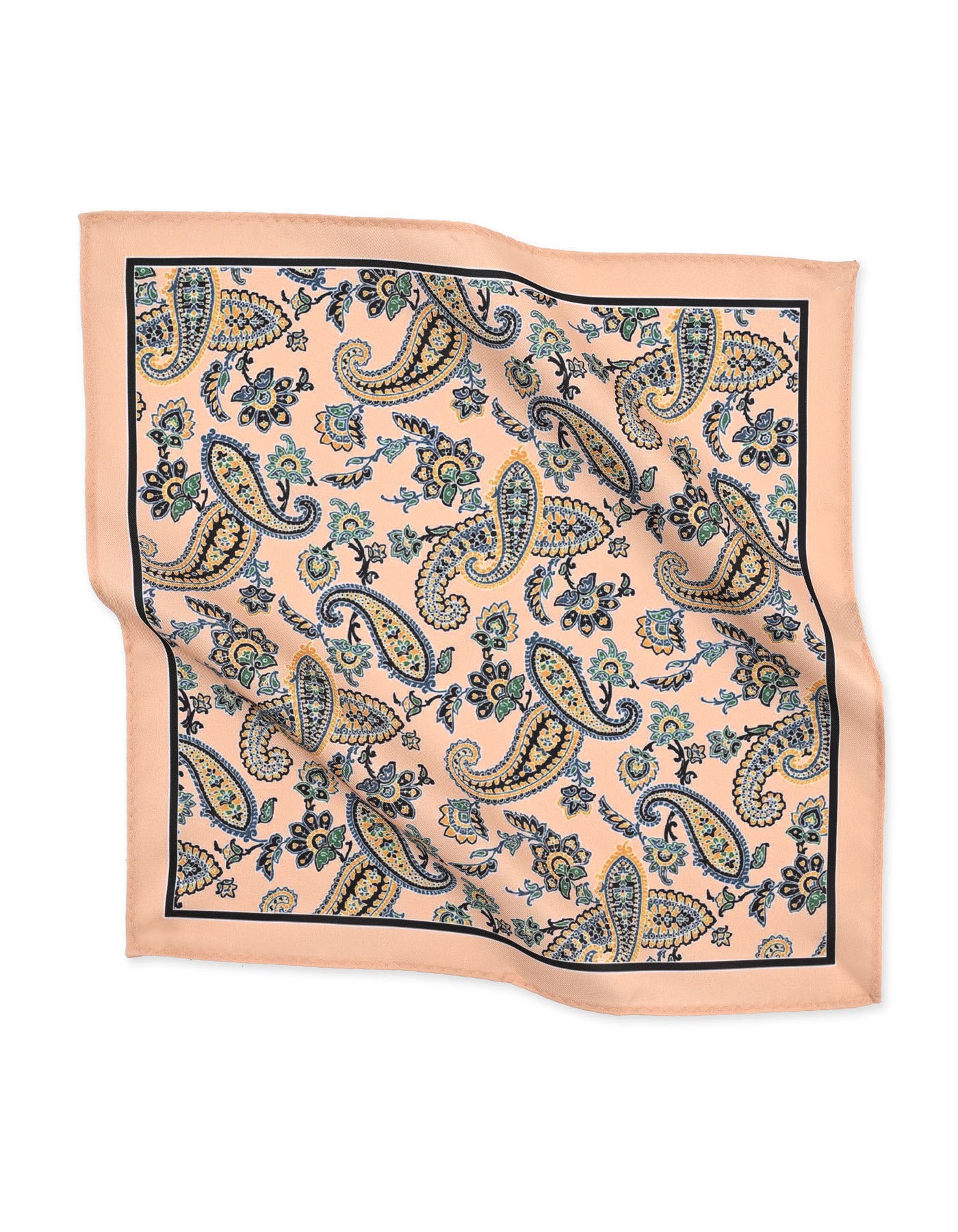 Beige Paisley Pocket Square