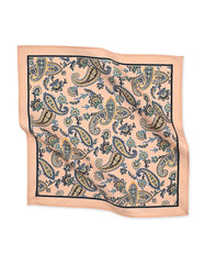 Beige Paisley Pocket Square