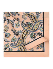 Beige Paisley Pocket Square