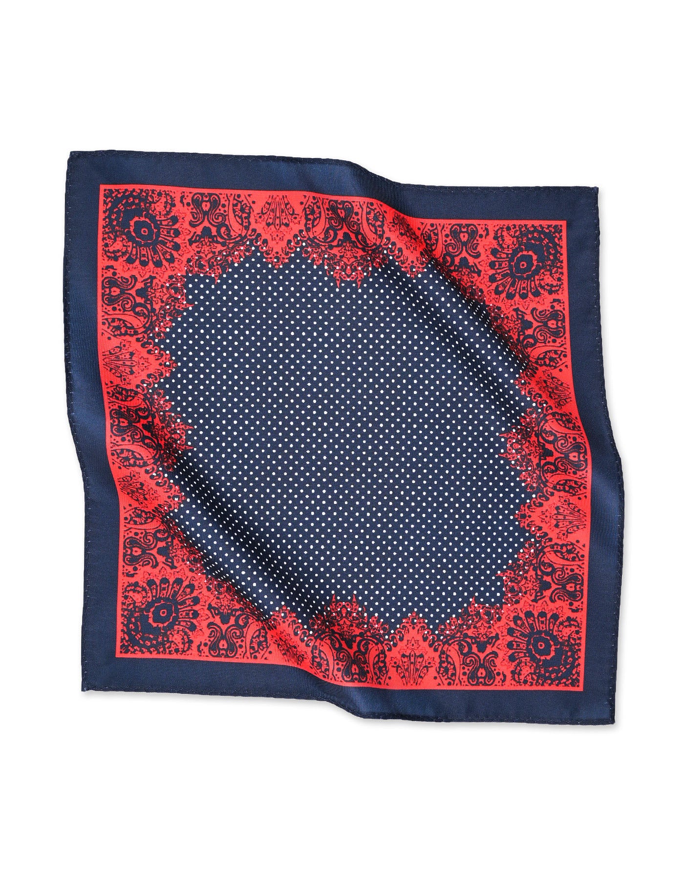 Red Paisley Pocket Square