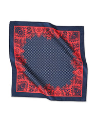 Red Paisley Pocket Square