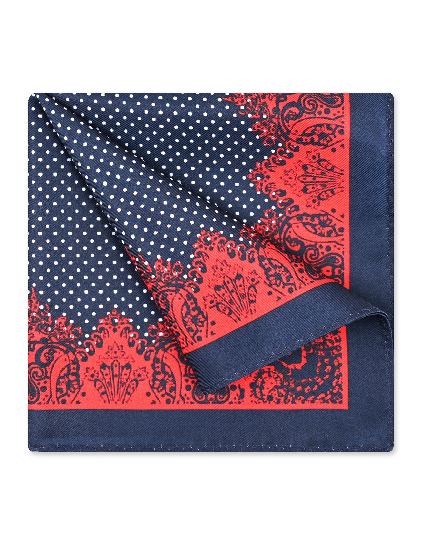 Red Paisley Pocket Square