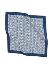 Navy Geometric Pocket Square