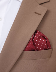 Maroon Paisley Pocket Square