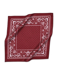 Maroon Paisley Pocket Square