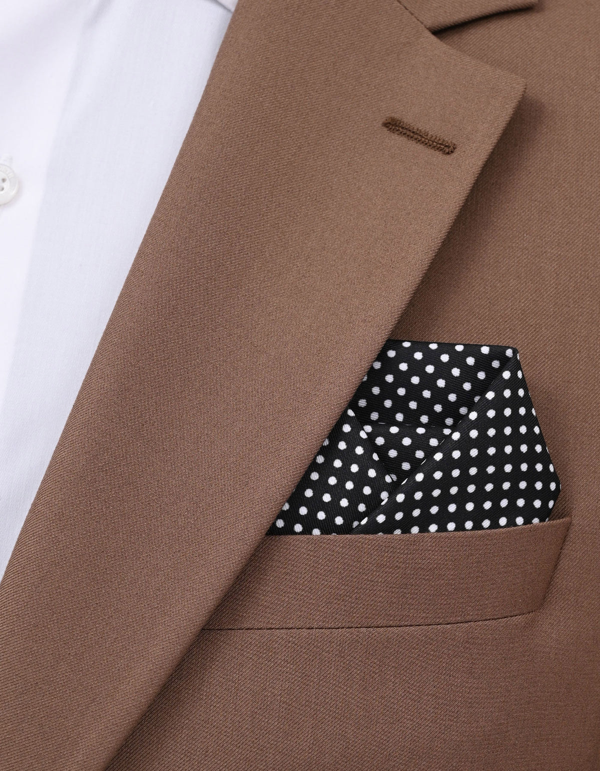 Black Dotted Pocket Square