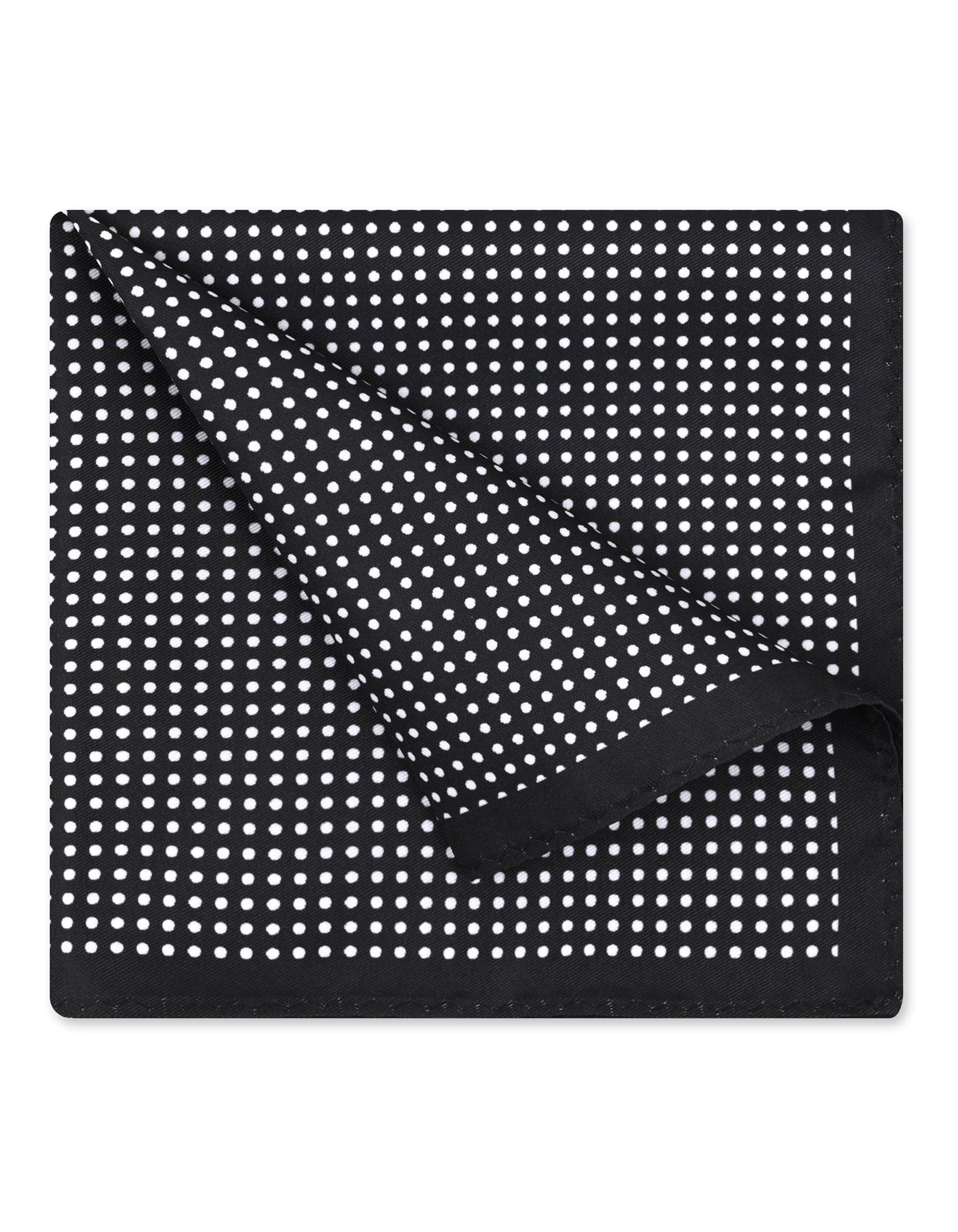 Black Dotted Pocket Square