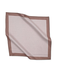 L Brown Geometric Pocket Square