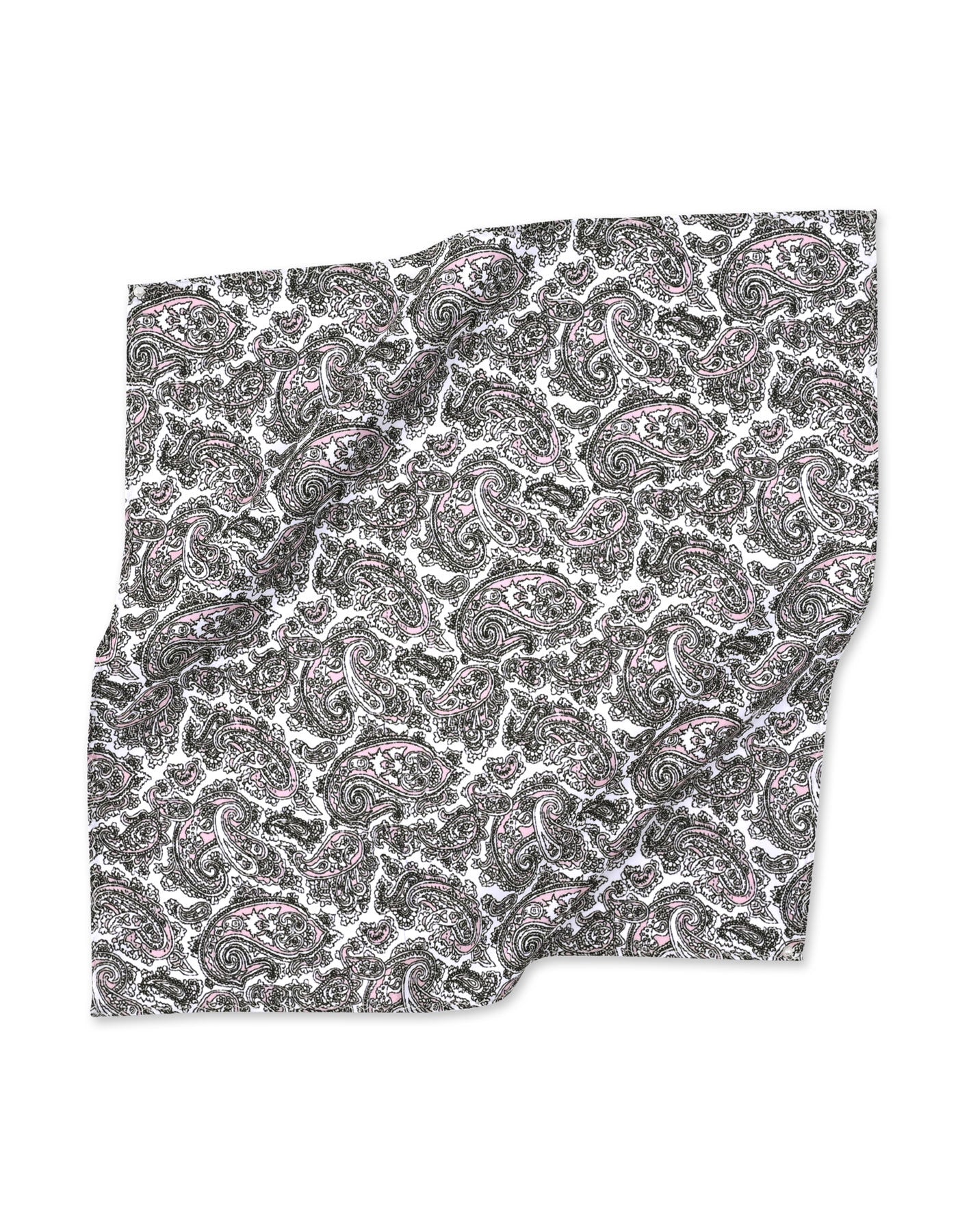 Black Paisley Pocket Square