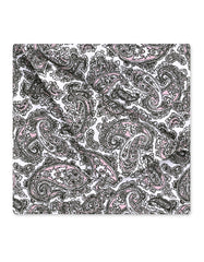 Black Paisley Pocket Square