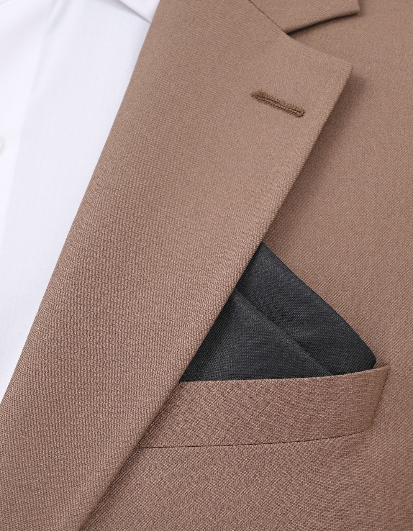 Black Plain Pocket Square