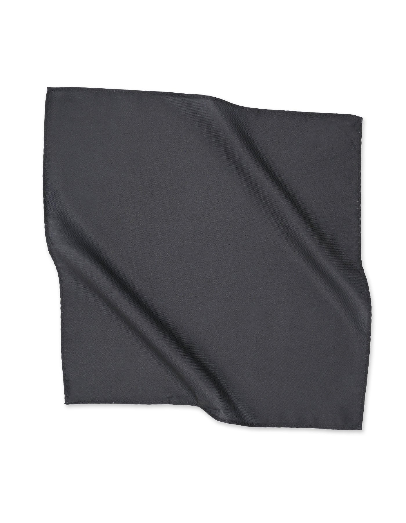 Black Plain Pocket Square