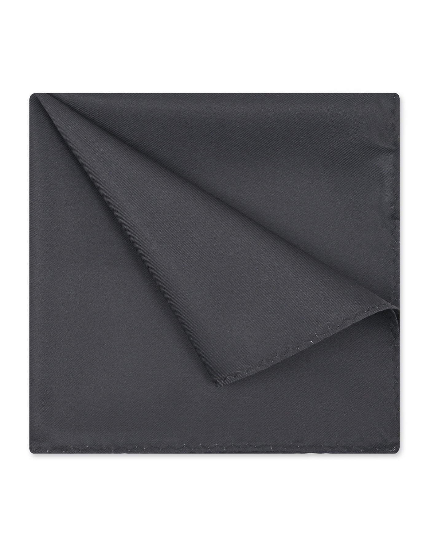 Black Plain Pocket Square