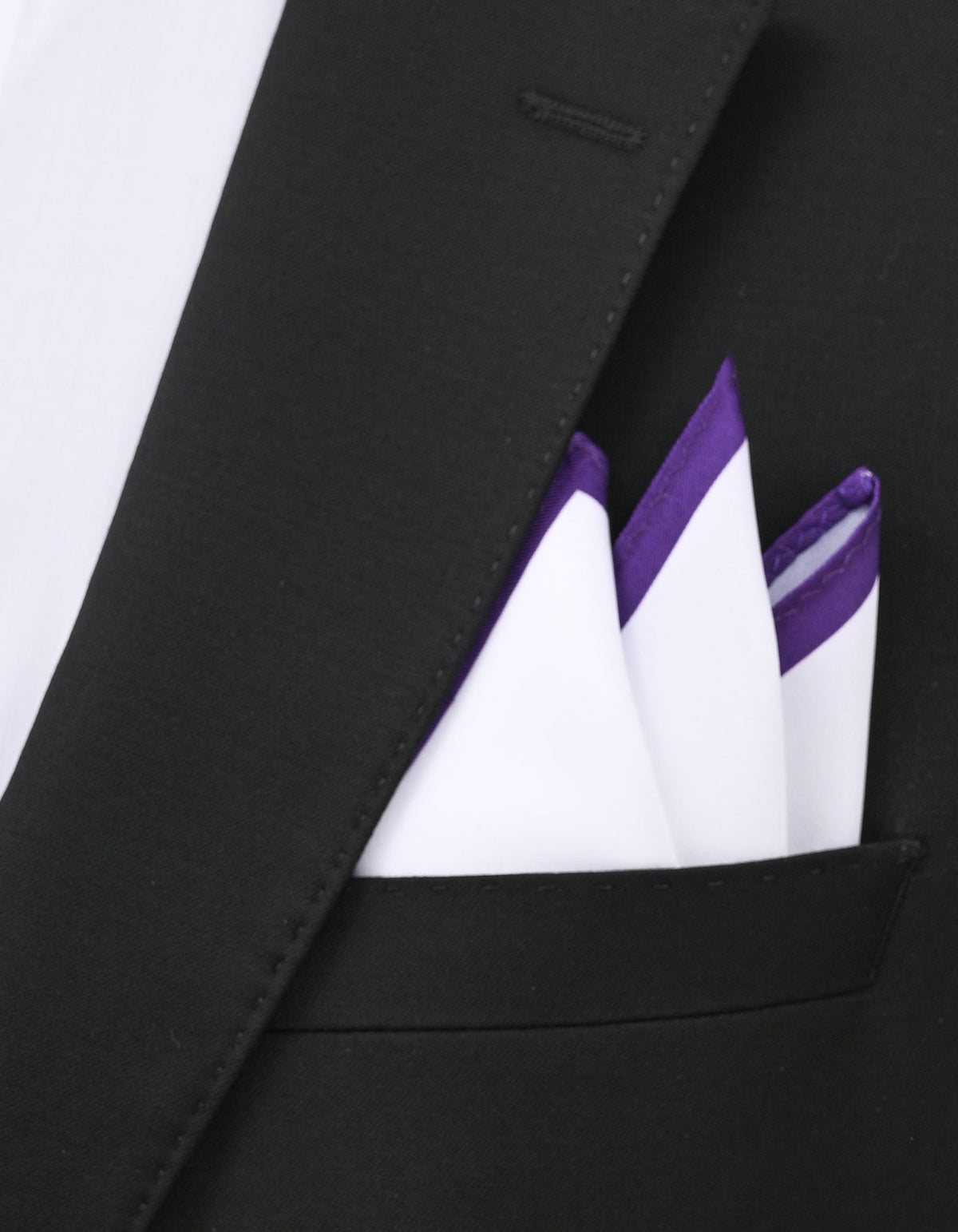 White Plain Pocket Square