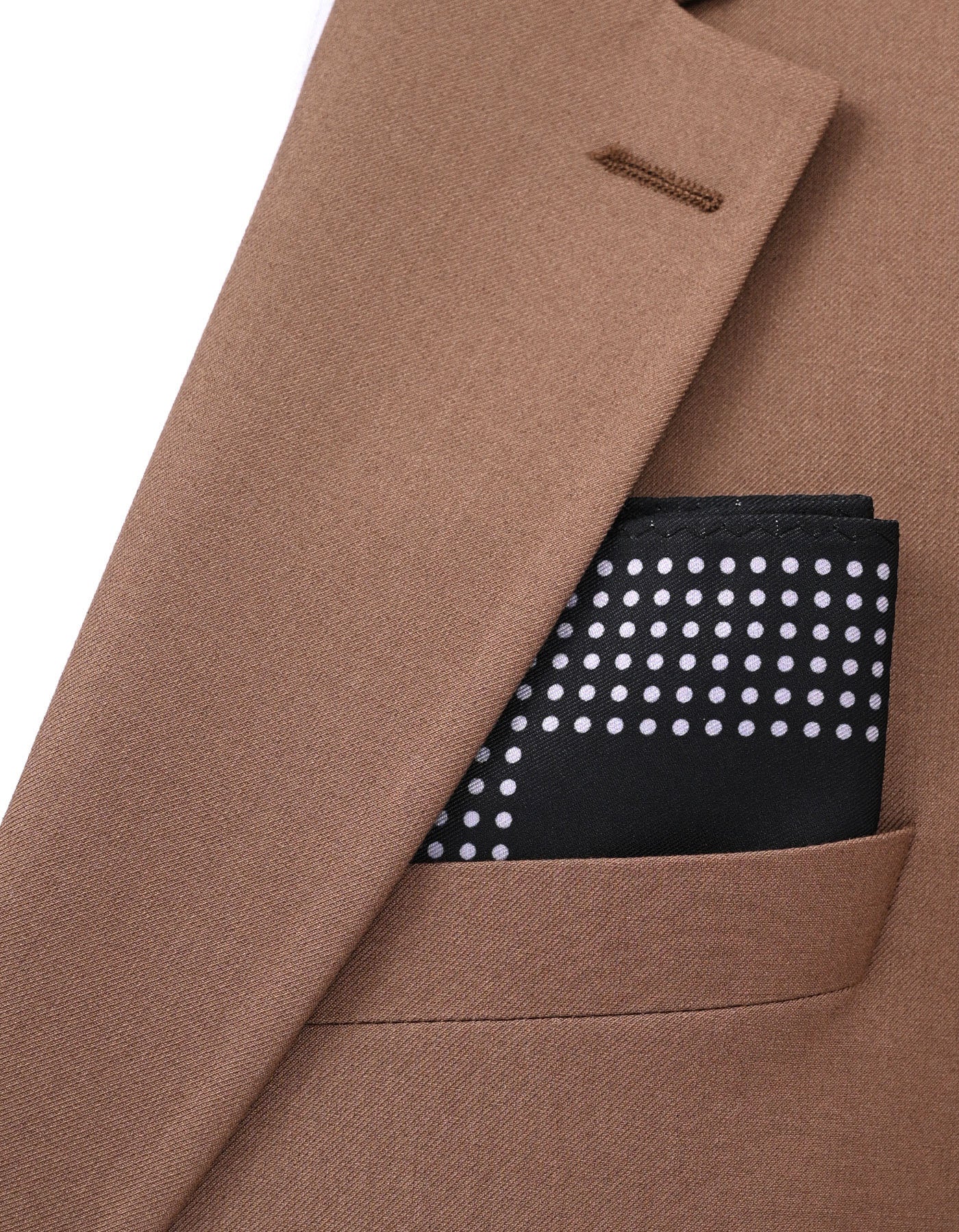Black Dotted Pocket Square