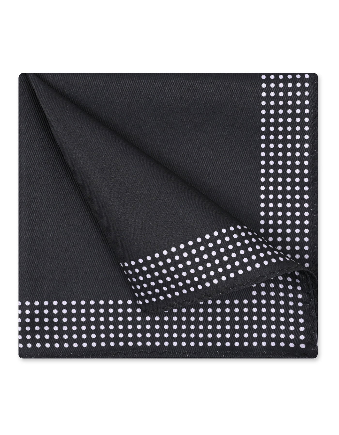 Black Dotted Pocket Square