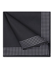 Black Dotted Pocket Square