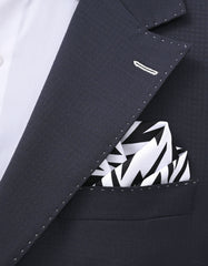 Black Geometric Pocket Square